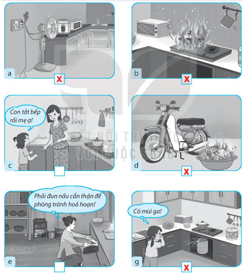 Vở bài tập Tự nhiên xã hội lớp 3 trang 9, 10, 11 Bài 2: Phòng tránh hỏa hoạn khi ở nhà | Kết nối tri thức (ảnh 2)