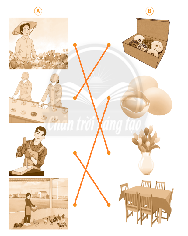 Vở bài tập Tự nhiên và xã hội lớp 3 trang 32, 33, 34 Bài 11: Hoạt động sản xuất ở địa phương em - Chân trời sáng tạo (ảnh 1)