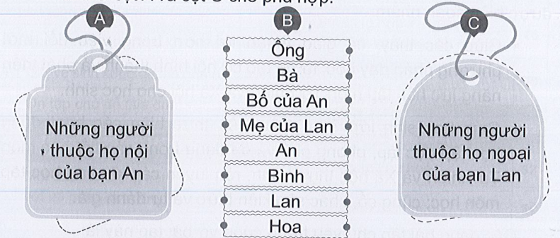 Vở bài tập Tự nhiên và xã hội lớp 3 trang 4, 5 Bài 1: Họ hàng nội, ngoại - Cánh diều (ảnh 1)