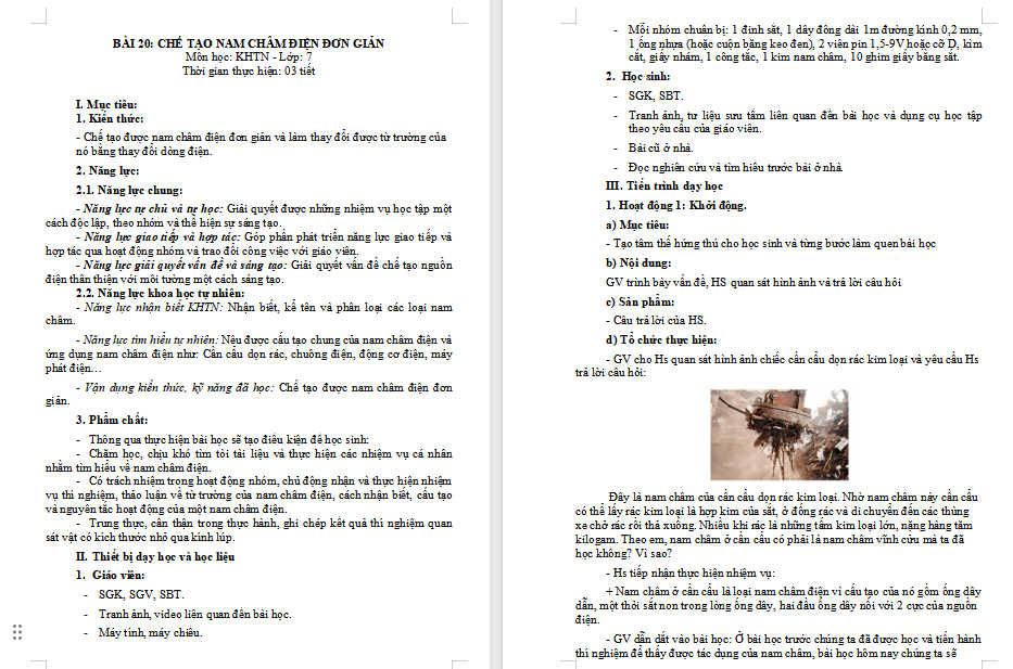 Chế tạo nam châm điện đơn giản