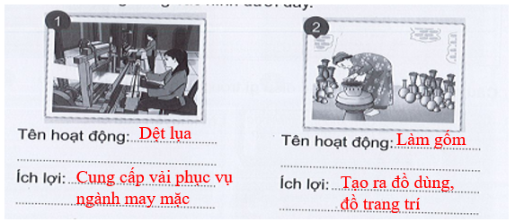 Vở bài tập Tự nhiên và xã hội lớp 3 trang 30, 31, 32 Bài 10: Hoạt động sản xuất công nghiệp và thủ công - Cánh diều (ảnh 1)