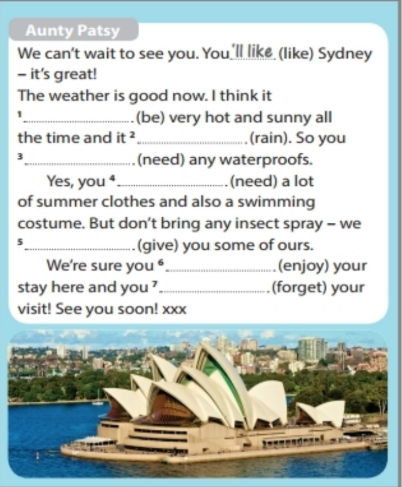 Sách bài tập Tiếng Anh lớp 6 unit 8 Language focus 1