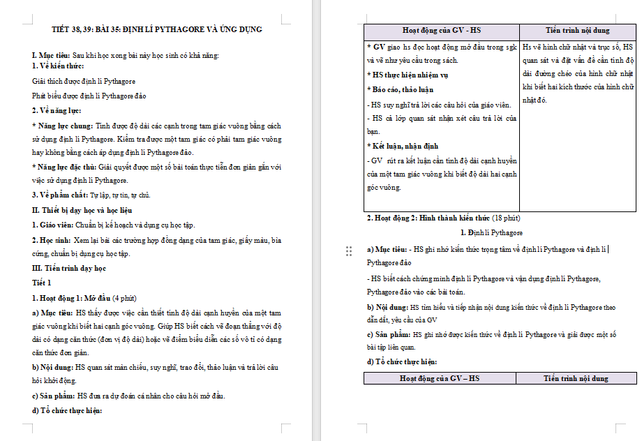 Giáo án PowerPoint Toán 8 Bài 35