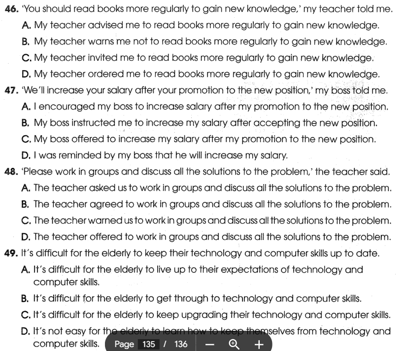 Sách bài tập Tiếng Anh 12 Global Success Test Yourself 4