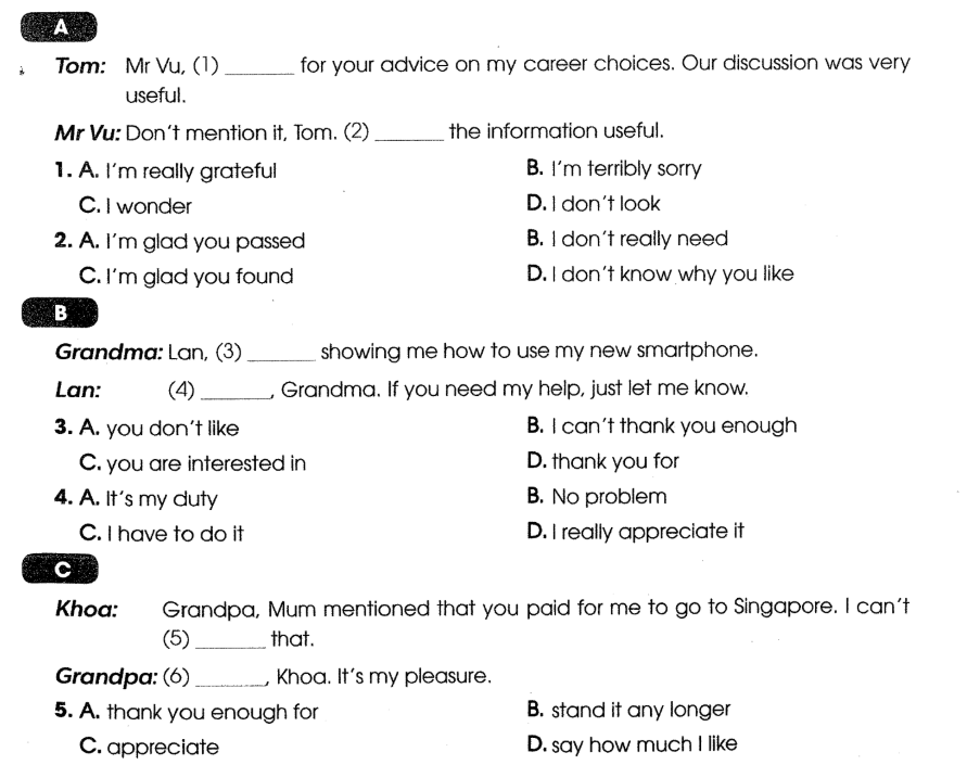 Sách bài tập Tiếng Anh 12 Global Success Unit 10 Speaking