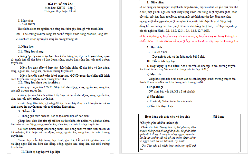 PowerPoint KHTN 7 Bài 12: Sóng âm