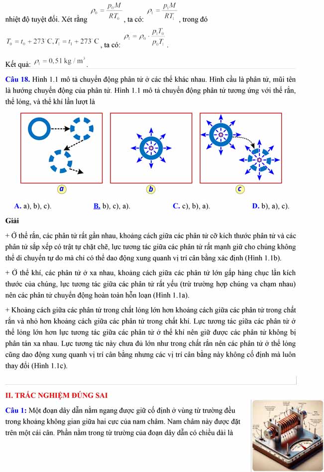 Đề thi thử tốt nghiệp môn Vật lý