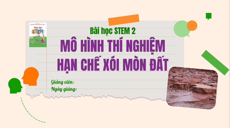 Mô hình thí nghiệm hạn chế xói mòn đất