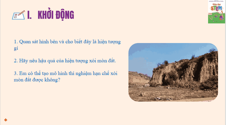 Mô hình thí nghiệm hạn chế xói mòn đất