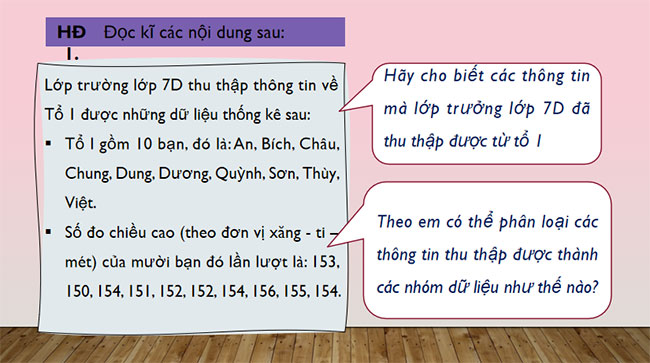 Thu thập phân loại và biểu diễn dữ liệu