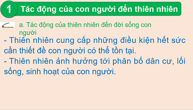 PowerPoint Mối quan hệ giữa con người và thiên nhiên