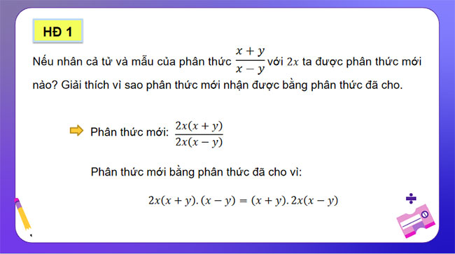 Tính chất cơ bản của phân thức đại số