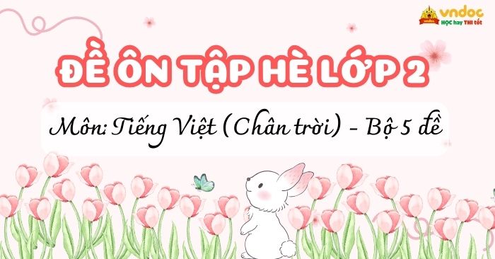 Bộ 5 Bài tập hè lớp 2 lên lớp 3 môn Tiếng Việt Chân trời sáng tạo (Có đáp án)