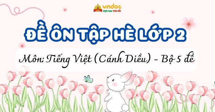 Bộ 5 Bài tập hè lớp 2 lên lớp 3 môn Tiếng Việt Cánh Diều (Có đáp án)