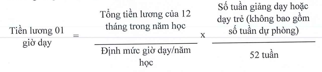 Cách xác định tiền lương dạy thêm