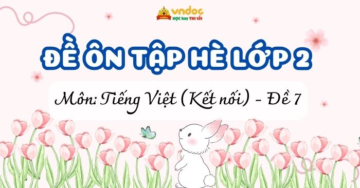 Bài tập hè lớp 2 lên lớp 3 môn Tiếng Việt Kết nối tri thức - Đề 7