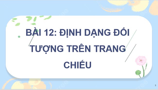 Định dạng đối tượng trên trang chiếu