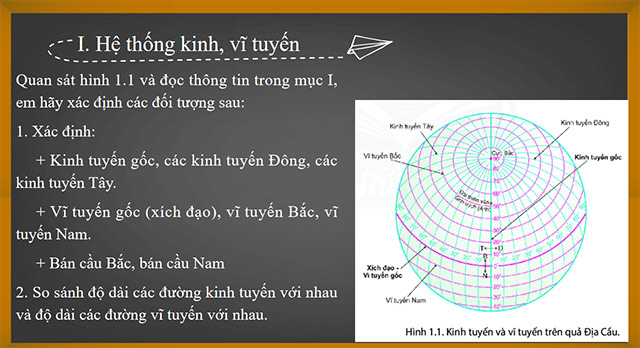 PowerPoint Hệ thống kinh, vĩ tuyến và tọa độ địa lí