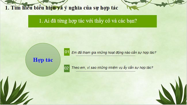 Hợp tác thực hiện nhiệm vụ chung