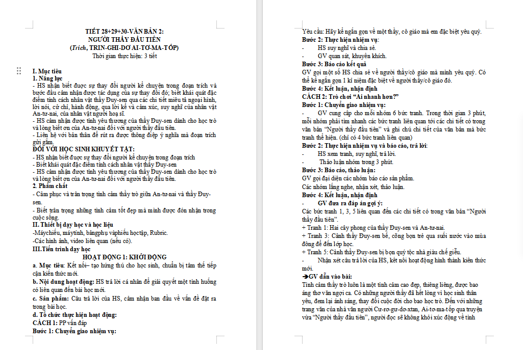 Người thầy đầu tiên