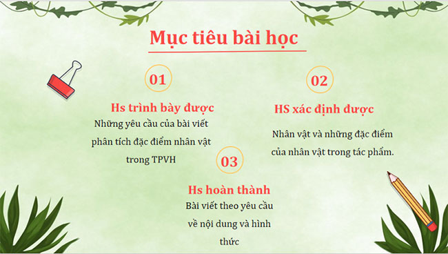 Viết bài văn phân tích đặc điểm nhân vật