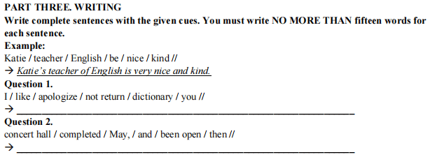 Đề thi vào lớp 6 môn Tiếng Anh Trần Đại Nghĩa 2023