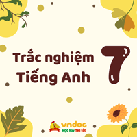 Trắc nghiệm từ vựng Unit 2 lớp 7 Healthy Living