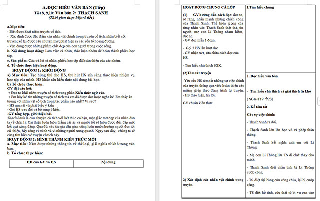 Giáo án Văn 6 Bài 1: Thạch Sanh