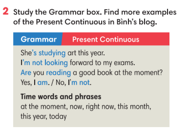 Tiếng Anh lớp 9 Unit 0 0.2 Hi, I’m Binh!