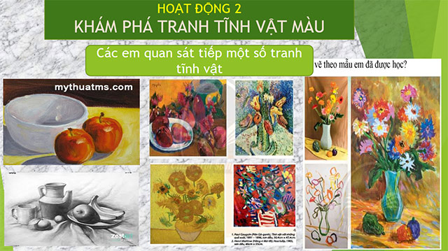PowerPoint Mĩ thuật 6 Tranh tĩnh vật màu