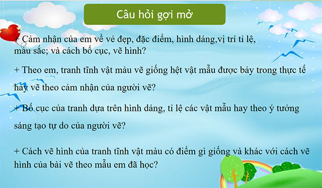 PowerPoint Mĩ thuật 6 Tranh tĩnh vật màu