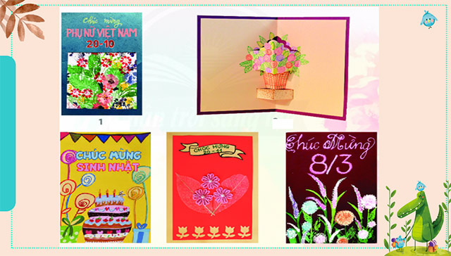 PowerPoint Mĩ thuật 6 Thiệp chúc mừng