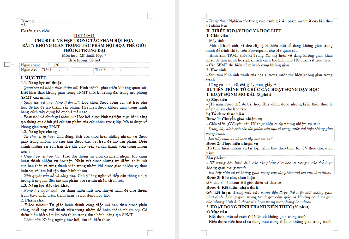 PowerPoint Mĩ thuật 7 Bài 7