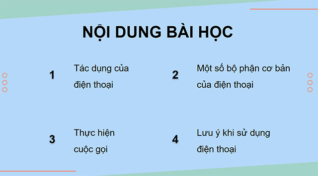 PowerPoint Công nghệ 5 Sử dụng điện thoại