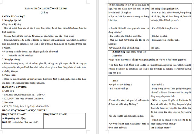 Giáo án Toán 5 Em ôn lại những gì đã học