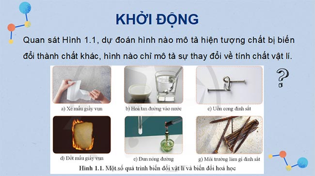 Biến đổi vật lí và biến đổi hóa học