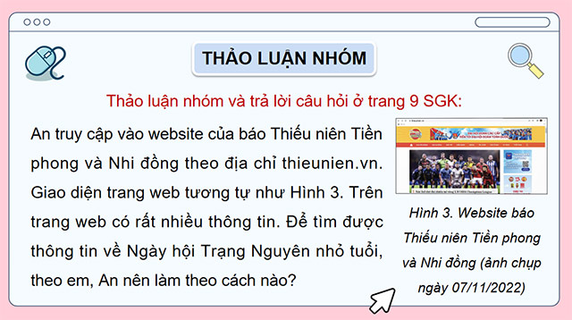 PowerPoint Tin học 5 Tìm kiếm thông tin trên website