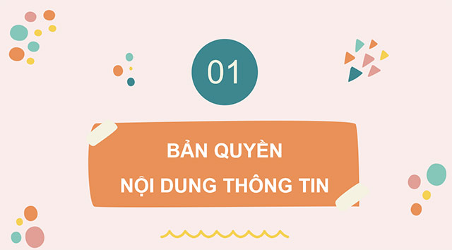 PowerPoint Tin học 5 Bản quyền nội dung thông tin