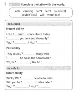 Friends Plus 9 Workbook giải Unit 4 Language Focus trang 29 minh họa 1