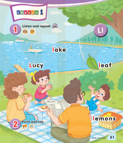 Tiếng Anh lớp 1 Global Success Unit 12 Lesson 1