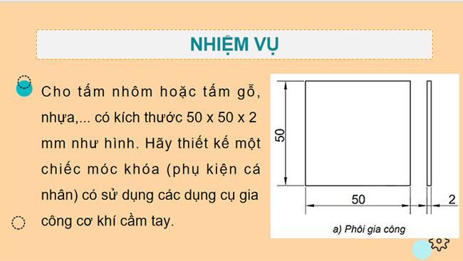 Dự án Gia công chi tiết bằng dụng cụ cầm tay