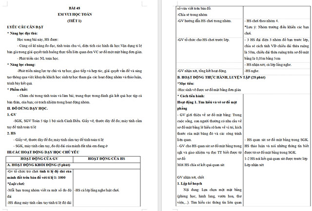 Giáo án Toán 5 Em vui học toán