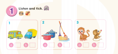 Tiếng Anh lớp 1 Global Success Self check 3