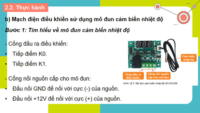 Mạch điện điều khiển sử dụng mô đun cảm biến