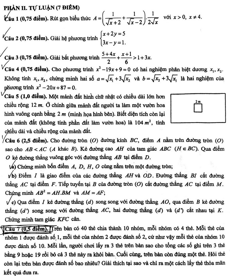 Dap an de thi mon Toan vao lop 10 nam 2025 - Quang Ninh