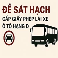 Đề sát hạch cấp Giấy phép lái xe ô tô hạng D - Đề số 7