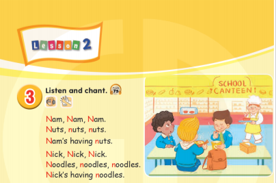 Tiếng Anh lớp 1 Global Success Unit 13 Lesson 2