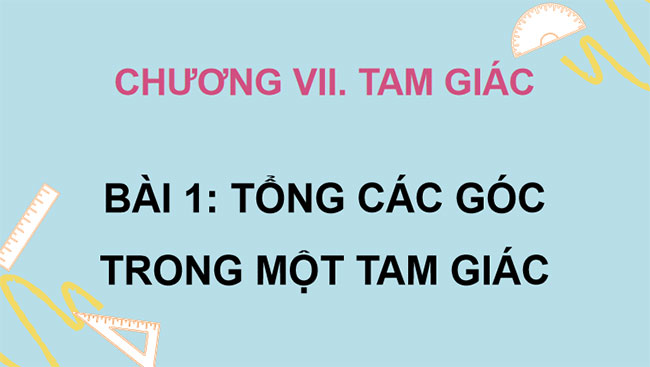 Tổng các góc của một tam giác