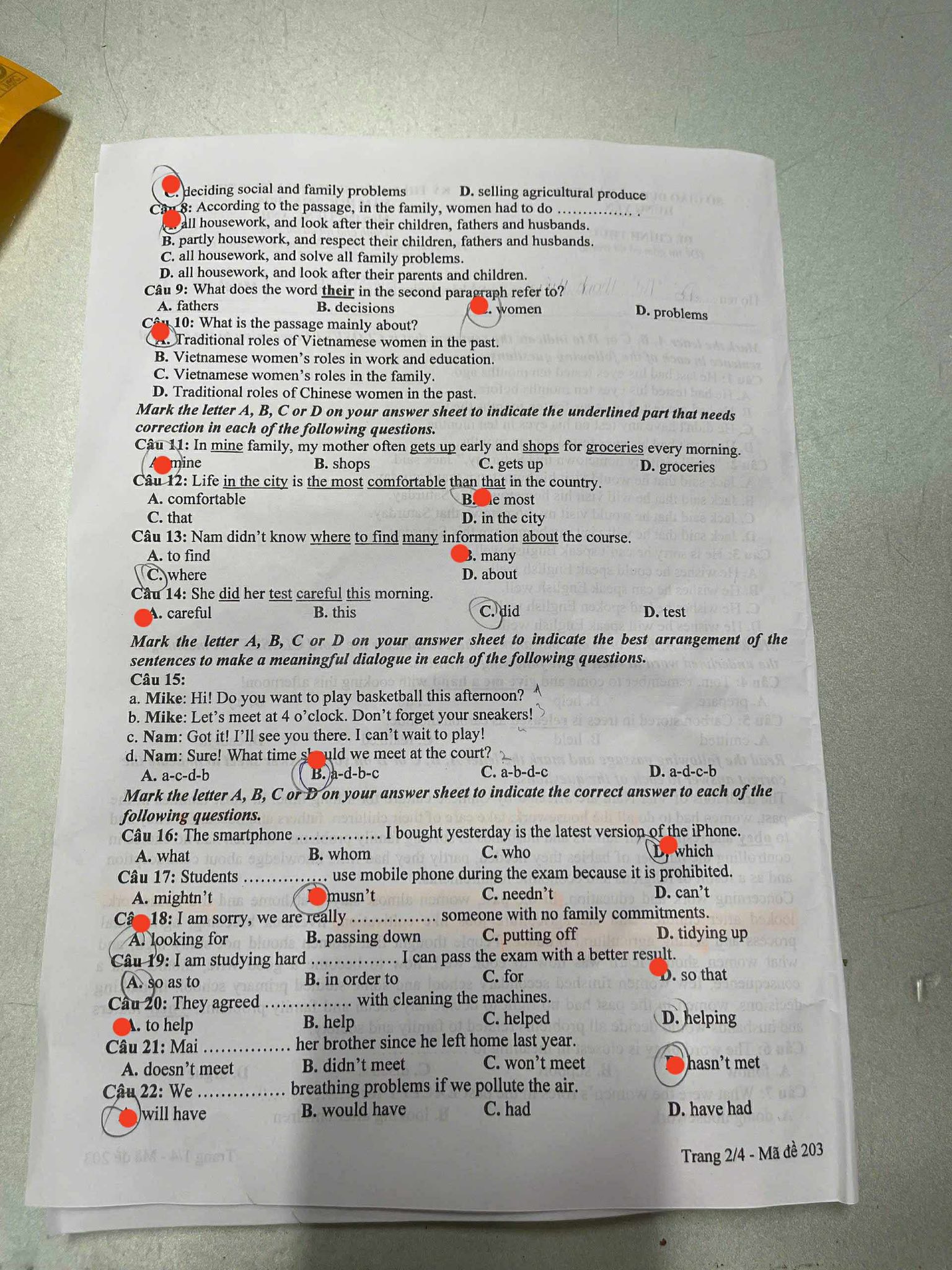 Đề thi tuyển sinh vào lớp 10 môn tiếng Anh Hưng Yên Chính thức 2025 minh họa 2