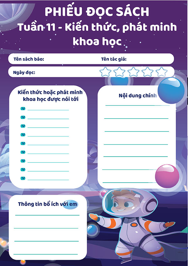 Phiếu đọc mở rộng Tiếng Việt lớp 4 Kết nối tri thức